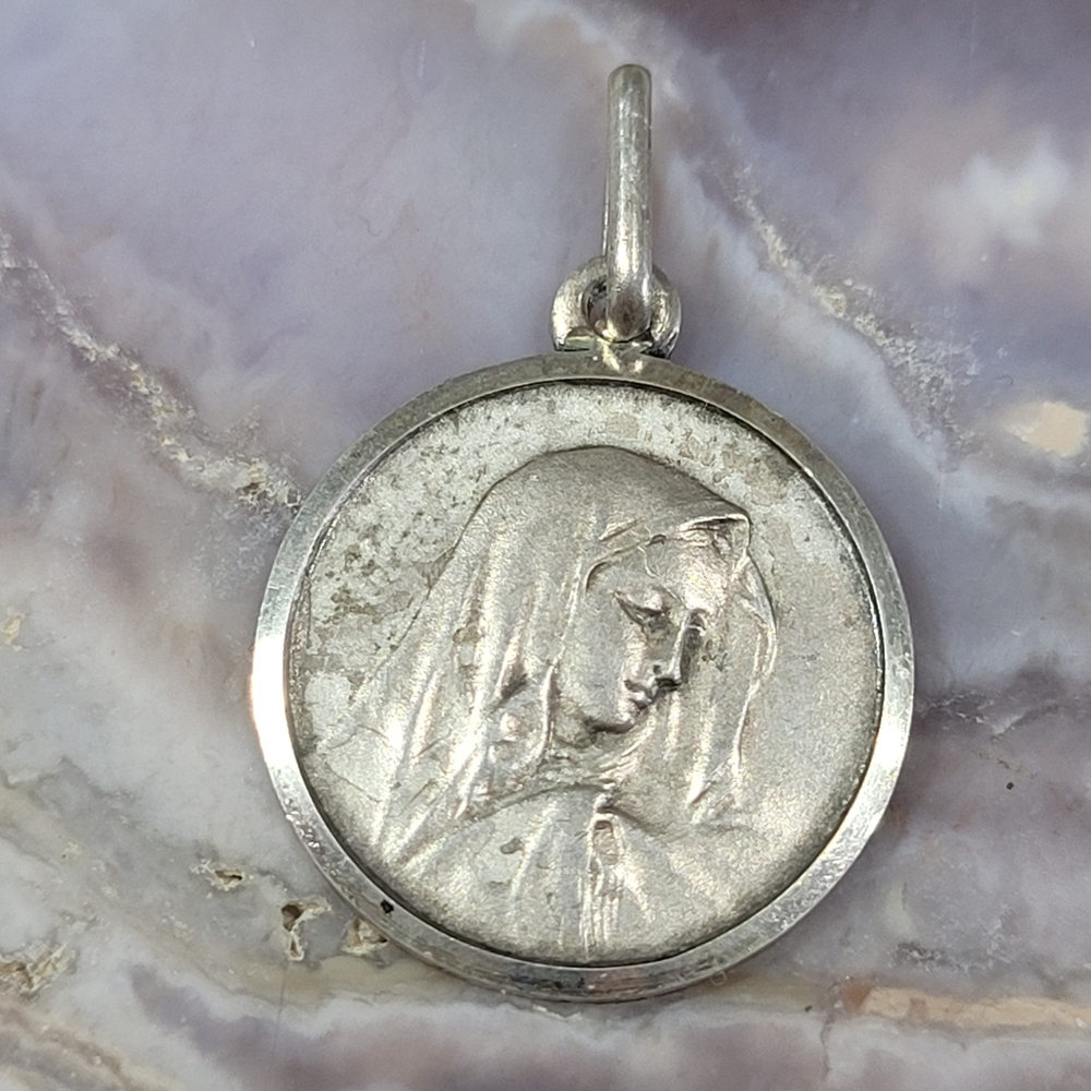 Vintage Virgin Maria Pendant.